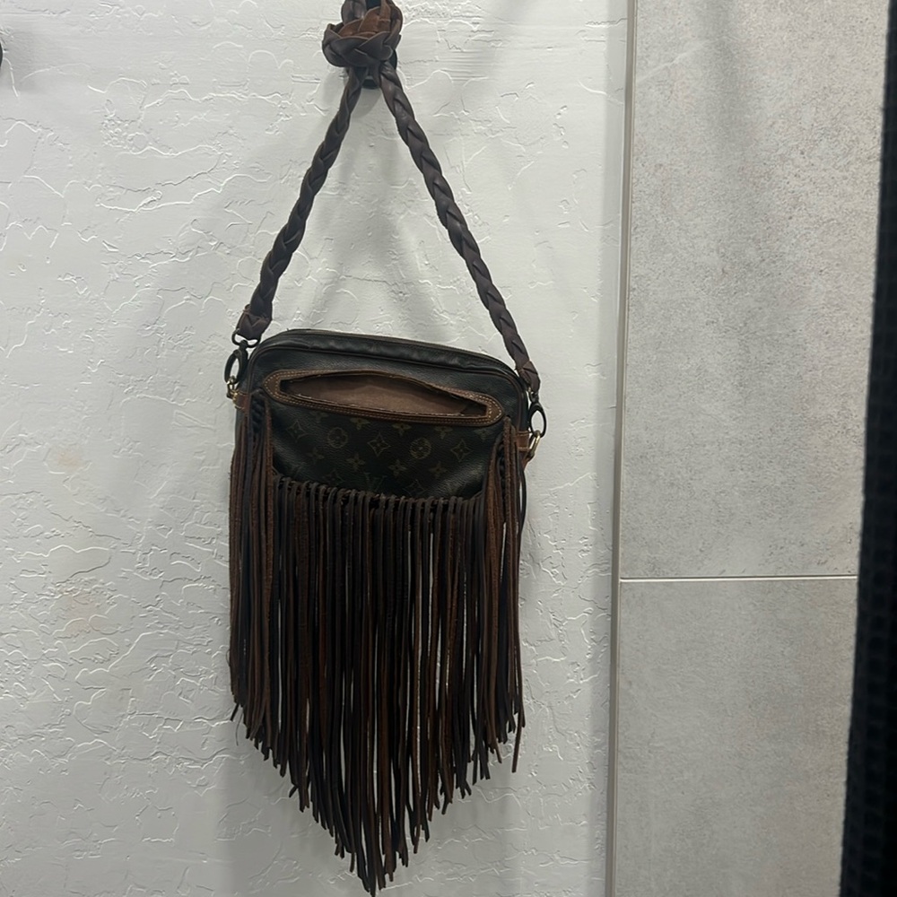 Louis Vuitton Brown Monogram Fringe Crossbody Bag